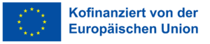 Europäische Flagge mit dem Text Kofinanziert von der Europäischen Union.
